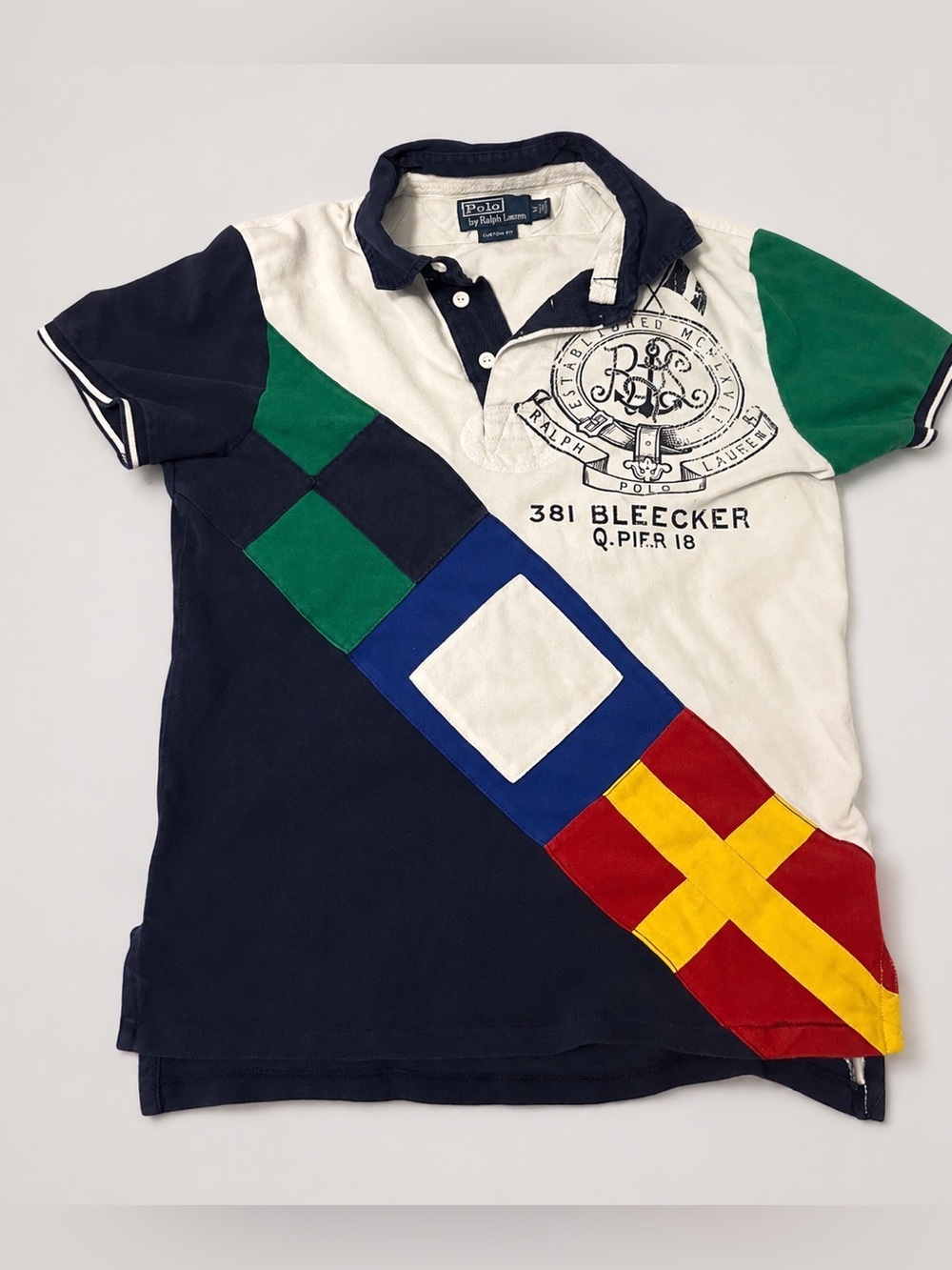 Polo by Ralph Lauren Boys' Multi-Color Patchwork Rugby Polo Shirt